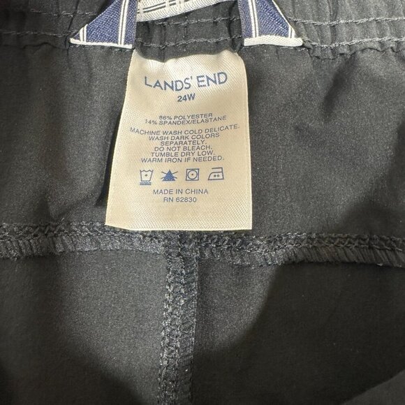 Lands End Swim Shorts Women's 24W Swimsuit Bottoms Black Plus Pockets Beach - Picture 6 of 6